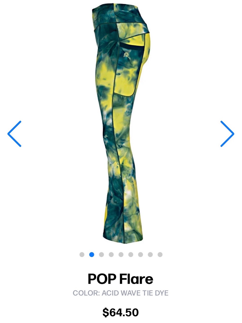 POP Fit Tie-Dye Flared Leggings - Picture 6 of 6